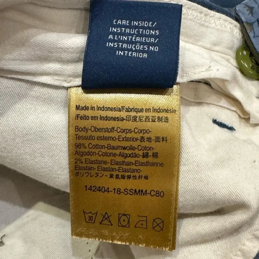 Scotch & Soda Mott Men’s Tropical/Floral Slim Preppy Chino Khaki Pants, Size 31 - Picture 3 of 10